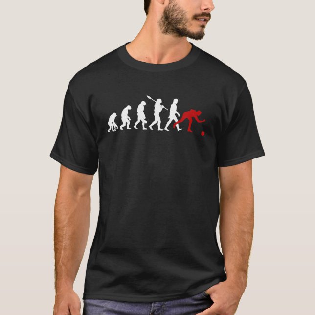 Funny Bowling Player Evolution Bowlareare Pin Älsk T Shirt (Framsida)