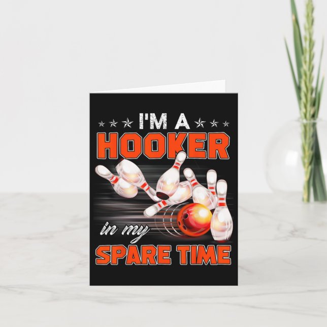 Funny Bowling Pun Jag är A i mina tidsgåvor Kort (Framsida)