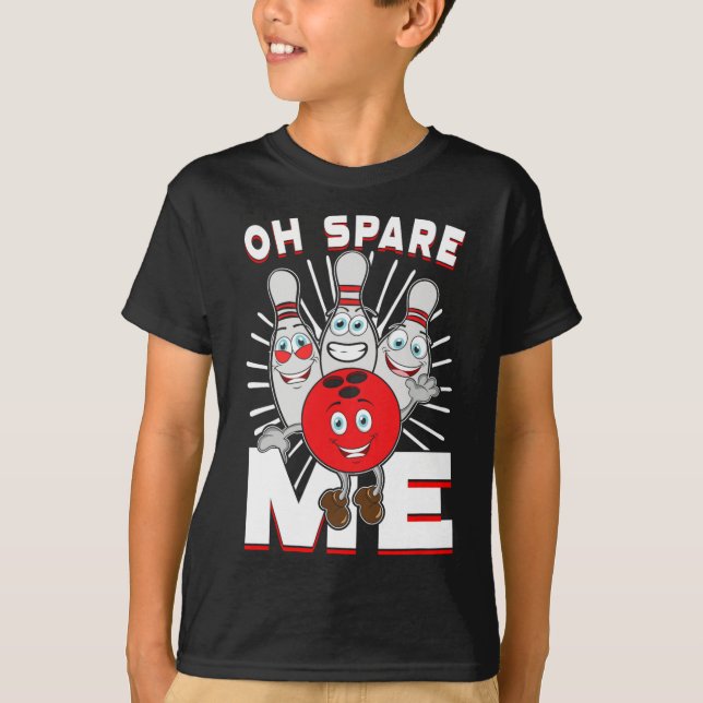 Funny Bowling Shirts Oh Spare Me T Shirt (Framsida)