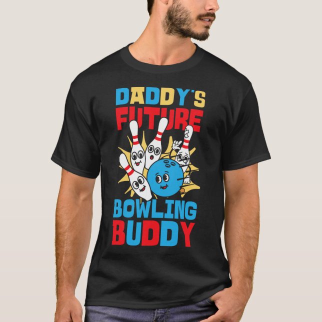 Funny Bowling Småbarn Pappor Future Bowling Buddy T Shirt (Framsida)