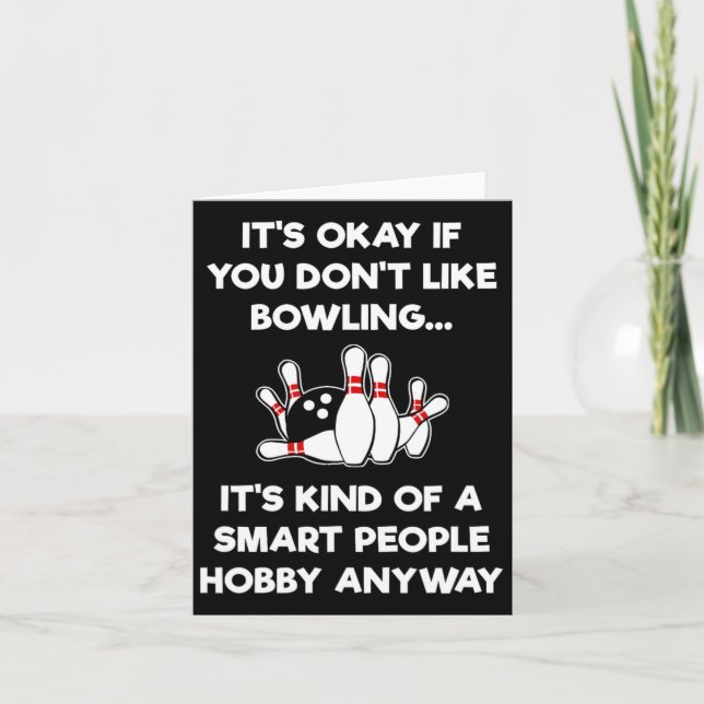 Funny Bowling - smarta personer Kort (Framsida)