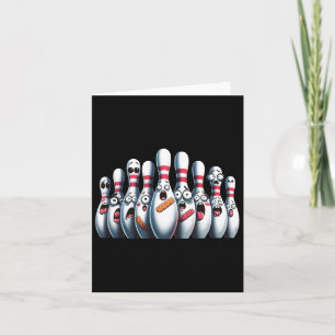 Funny Bowling Stift Cute Skrämt Bowling Sport Bowl Kort
