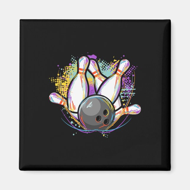 Funny Bowling Team - Bowlareare Bowling Magnet (Framsidan)