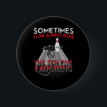 Funny Bowling Ten Pin Design Knapp<br><div class="desc">Funny Bowling Ten Pin Design</div>