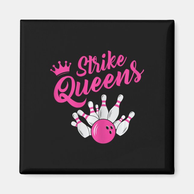 Funny Bowling The Bowling Team Sport Gift Strejka  Magnet (Framsidan)