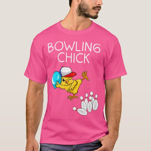 Funny Bowling Women Cute Bowling Chick Iports Athl T Shirt (Framsida)