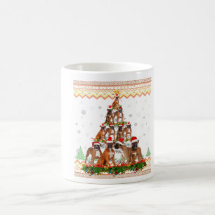 Funny Boxer Hund Julgran Santa Hat Gift Kaffemugg