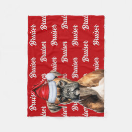 Funny Boxer Hund Namn Patterned jul Fleecefilt
