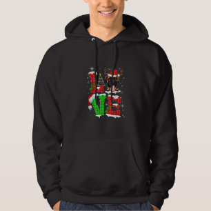 Funny Boxer Hund Träd jul Ljus Julafton Pajama Hoodie