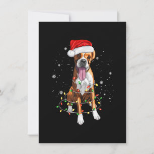 Funny Boxer Hund Träd jul Ljus Julafton Pajama Inbjudningar