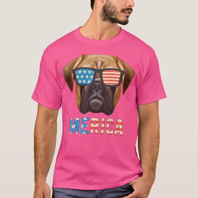 Funny Boxer 'Merica Shirt För manar Women Kids 4Th T Shirt (Framsida)