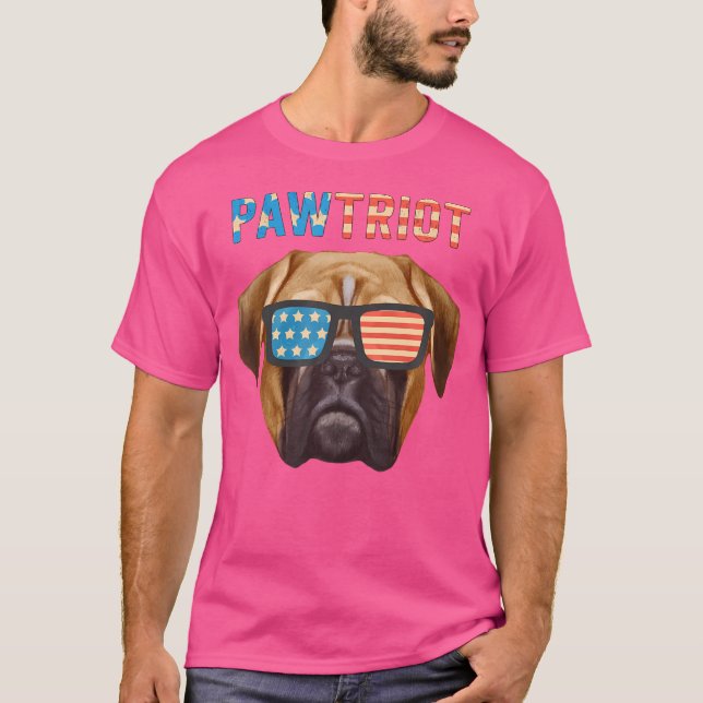 Funny Boxer Pawtriot Shirt För manar kvinnor Kids  T (Framsida)