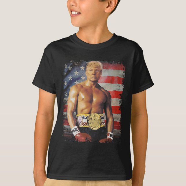 Funny Boxer Trump Trump Rocky Memy T Shirt (Framsida)