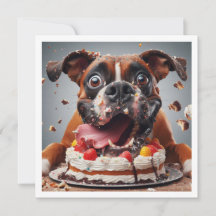 Funny Boxerkort, Boxer Birthday-inbjudan