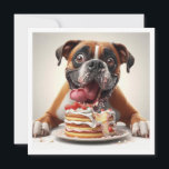Funny Boxerkort, Boxer Birthday-inbjudan Inbjudningar<br><div class="desc">En rolig inbjudan till verkligen som ger en boxare som äter en födelsedagskalas mycket och bär en party-hatt,  en underbar inbjudan till boxare och hundälskare. Kortet kan redigeras helt och personligen passar dina behov.</div>