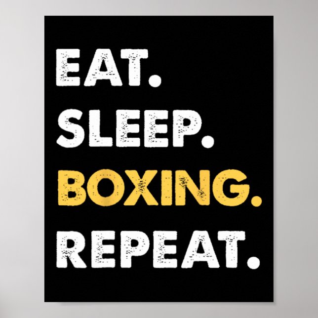Funny Boxing Apparat Eat Snedströmsboxning Upprepa Poster (Framsidan)