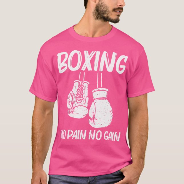 Funny Boxing Art for Kickboxing Coach Boxer Glove T Shirt (Framsida)