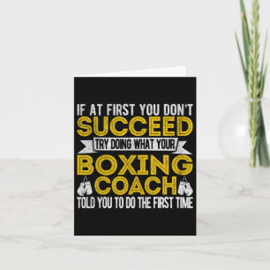Funny Boxing Coach Boxing Trainer Retro Kort