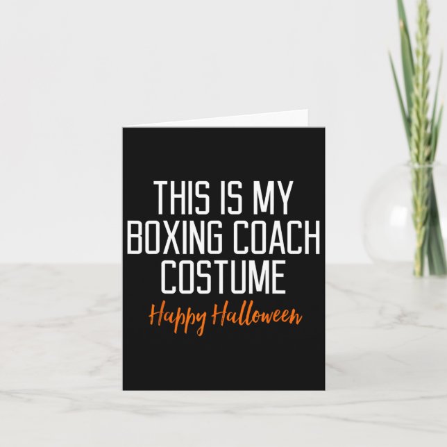 Funny Boxing Coach Costume Halloween Kort (Framsida)