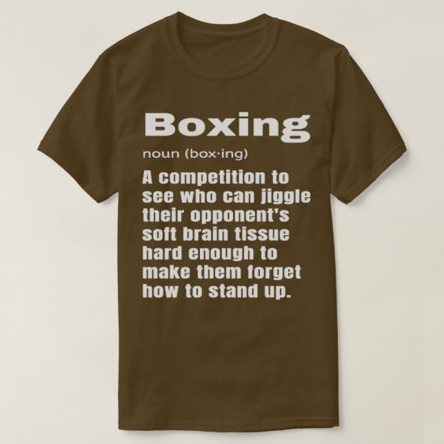 Funny Boxing Definition Boxer Coach Instructor T Shirt (Design framsida)