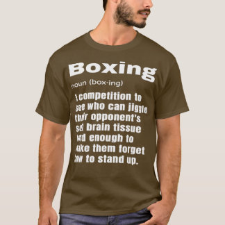 Funny Boxing Definition Boxer Coach Instructor T Shirt