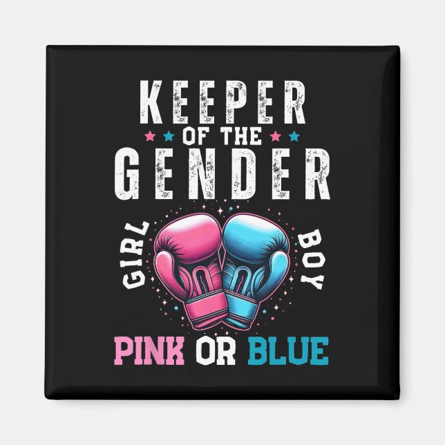 Funny Boxing Gender Visa innehavare av Gender Boxe Magnet (Framsidan)