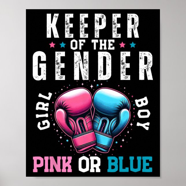 Funny Boxing Gender Visa innehavare av Gender Boxe Poster (Framsidan)