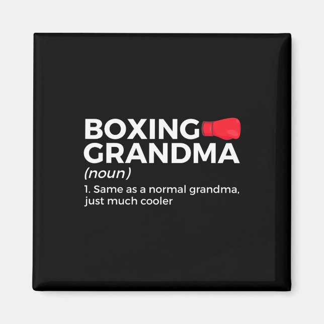 Funny Boxing Grandma Definition Magnet (Framsidan)