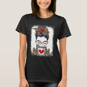 Funny Boxing-handskar Messy Bun Boxing Mamma T Shirt