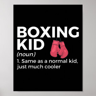 Funny Boxing Kid-definition Poster