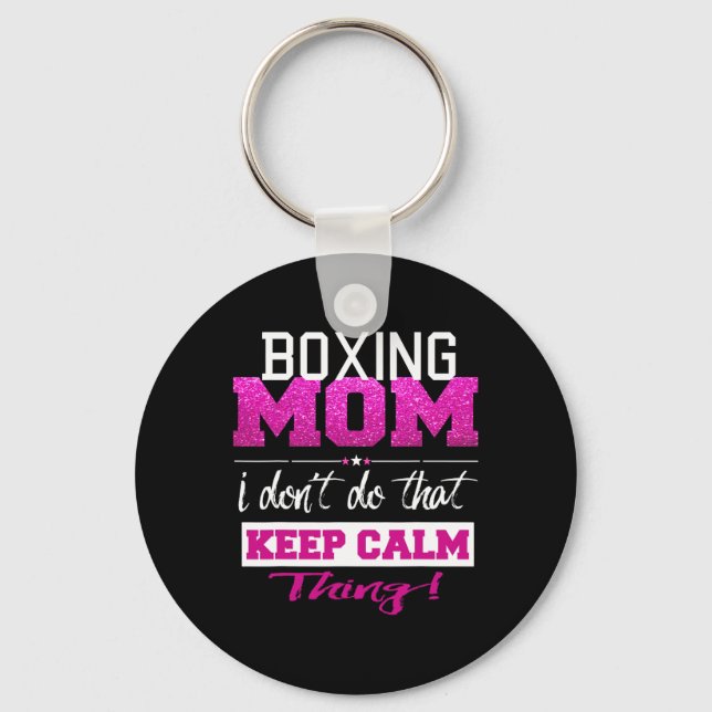 Funny Boxing Mamma T Shirt Best Mor Nyckelring (Framsida)
