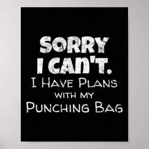 Funny Boxing-offertdesign - Slående Bag Boxer Mem Poster