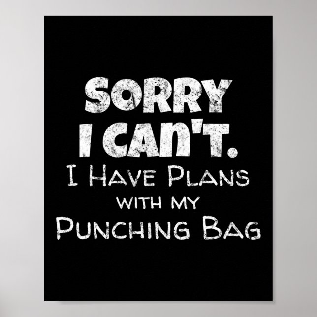 Funny Boxing-offertdesign - Slående Bag Boxer Mem Poster (Framsidan)