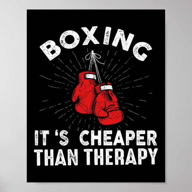 Funny Boxing Quote Handskar Boxer Poster (Framsidan)