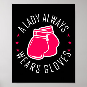 Funny Boxing Rosa Glove T Shirt Women Boxer Poster
