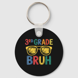 Funny Boys Girls Back to School 3rd Grade Bruh Nyckelring