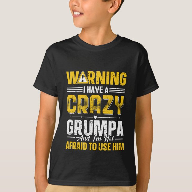 Funny Boys Grumpa ord art T Shirt (Framsida)
