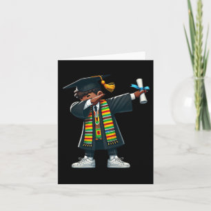 Funny Boys Studenten Student Dabbing Black Histo Kort