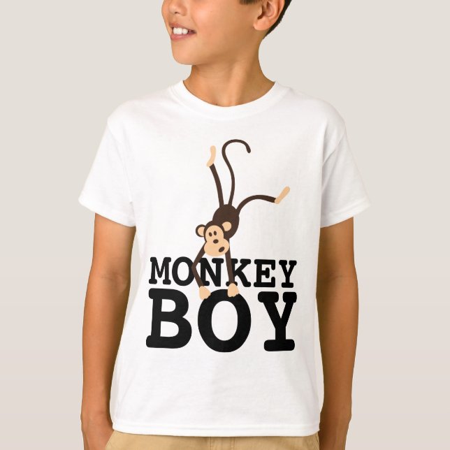 FUNNY BOYS T-SHIRTS, MONKEY BOY T SHIRT (Framsida)