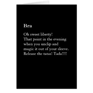 Funny Bra Dikt Blank Card Hälsningskort