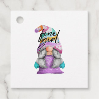 Funny Bra Girl Gnome Gåvor Etiketter