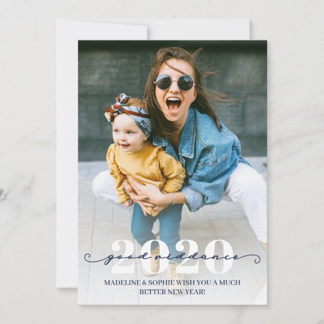 Funny Bra Riddance Photo Gott nytt år Julkort (Framsida)