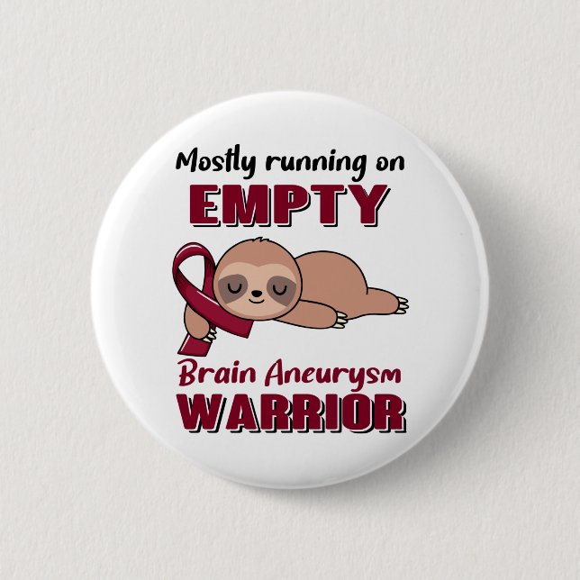 Funny Brain Aneurysm Awareness Gifts Knapp (Framsida)