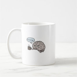 Funny Brain Drinking Coffee Mug - Cute Science & C Kaffemugg