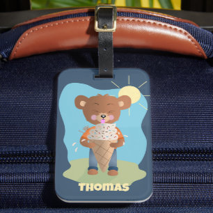 Funny Brain Freeze Kid Personlig Luggage Tag Bagagebricka