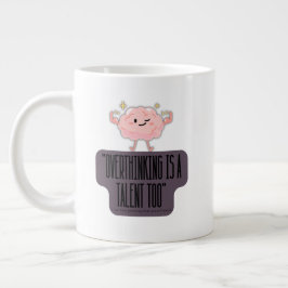 Funny Brain Power Apparel for Overthinkers Jumbo Mugg