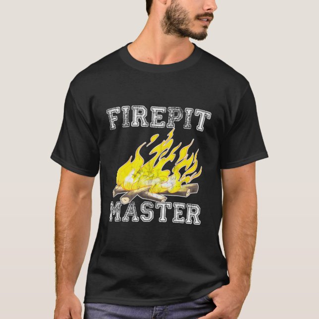 Funny brandstation för Firepit T Shirt (Framsida)