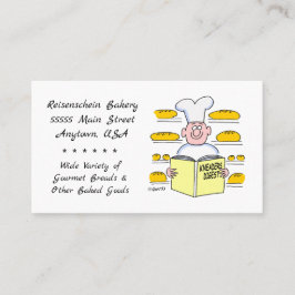 Funny Bread Baker Tecknad Bakery Visitkort