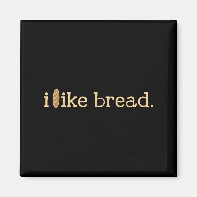 Funny Bread Lover Minimalist Sourdough Baking  Magnet (Framsidan)
