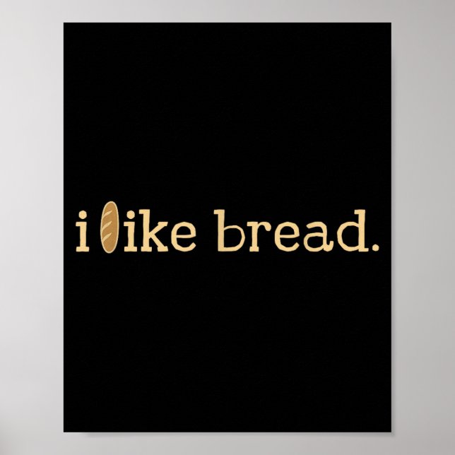 Funny Bread Lover Minimalist Sourdough Baking  Poster (Framsidan)